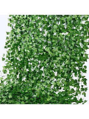 50 Pack 375ft Fake Ivy Vines - Greenery Garland for Indoor Outdoor Decor